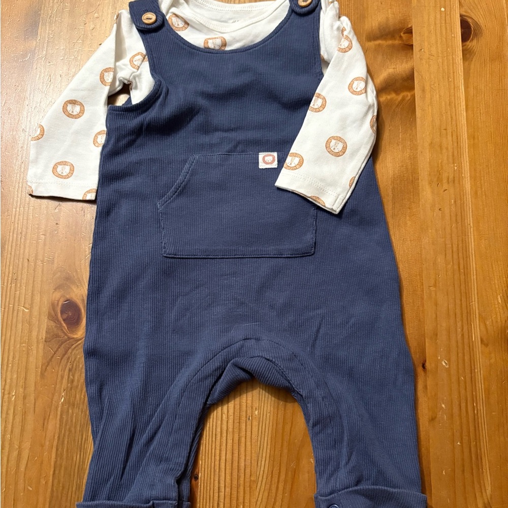 NWOT! H&M Kids Navy Blue Overall Set
